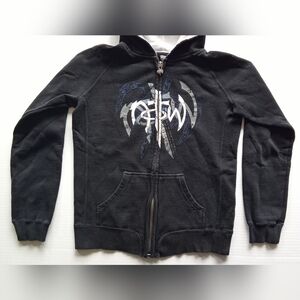 Not Of This World Black Zip-Up Hoodie